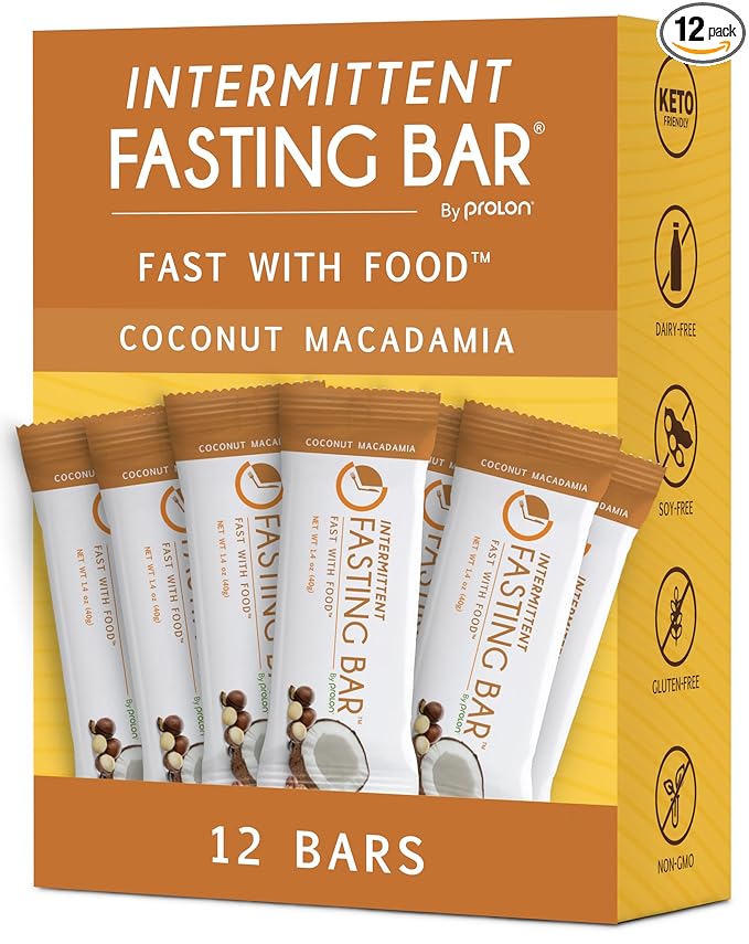 Prolon Fasting Bars | 5g Protein, 7g Fiber | Keto-Friendly, Gluten-Free, Dairy-Free, Plant-Based |