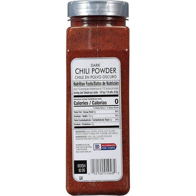 McCormick Culinary Dark Chili Powder, 20 oz - One 20 Ounce Container or Dark Chili Powder, Enhances