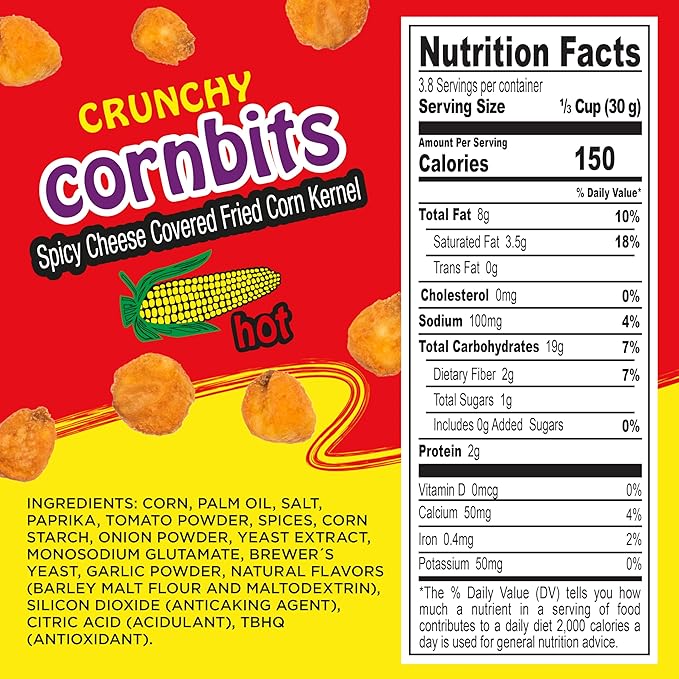 Diana Elotitos Crunchy Corn Kernel Snacks, Spicy Piquete Flavor, 4.05 Oz (Pack of 8)