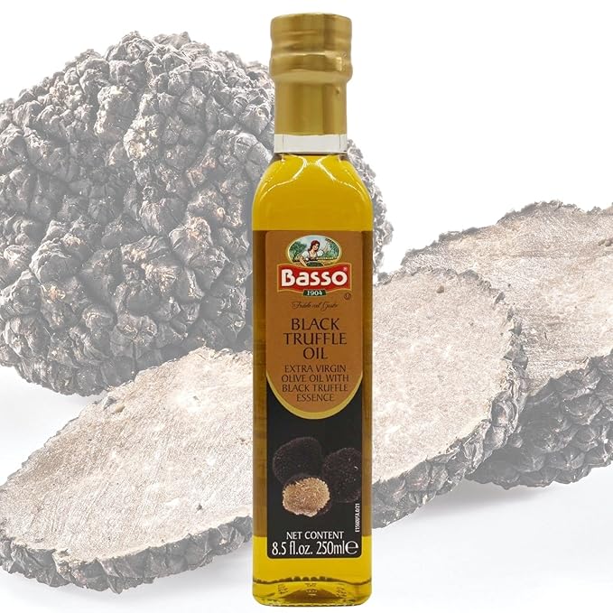 BASSO 1904 Black & White Truffle Oil Set ??2 Bottles x 8.5 fl oz (250ml) ??High-Concentration