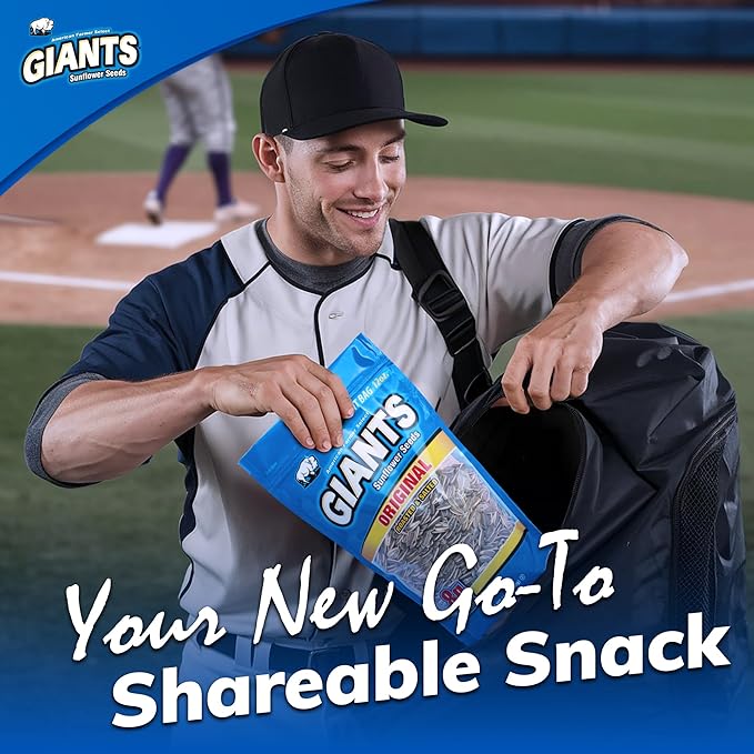 GIANTS Original Sunflower Seeds - Sunflower Seeds to Eat, Sunflower Seeds Bulk, Lightly Salted for