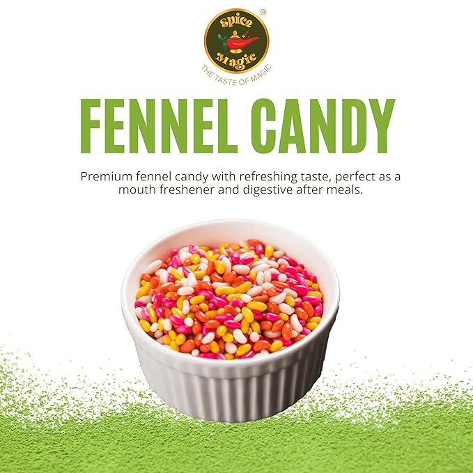 Spice Magic Fennel Candy ??7 oz (200g) | Sweet & Refreshing Mouth Freshener | Traditional Indian