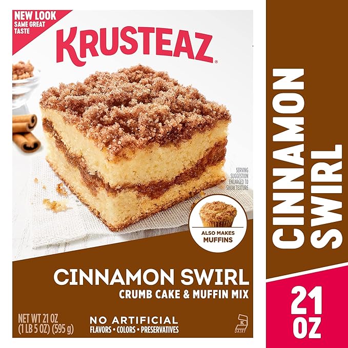 Krusteaz Variety Pack,Cinnamon Swirl Crumb(21 oz),Cranberry Orange Muffin Mix (18.6 oz),Wild