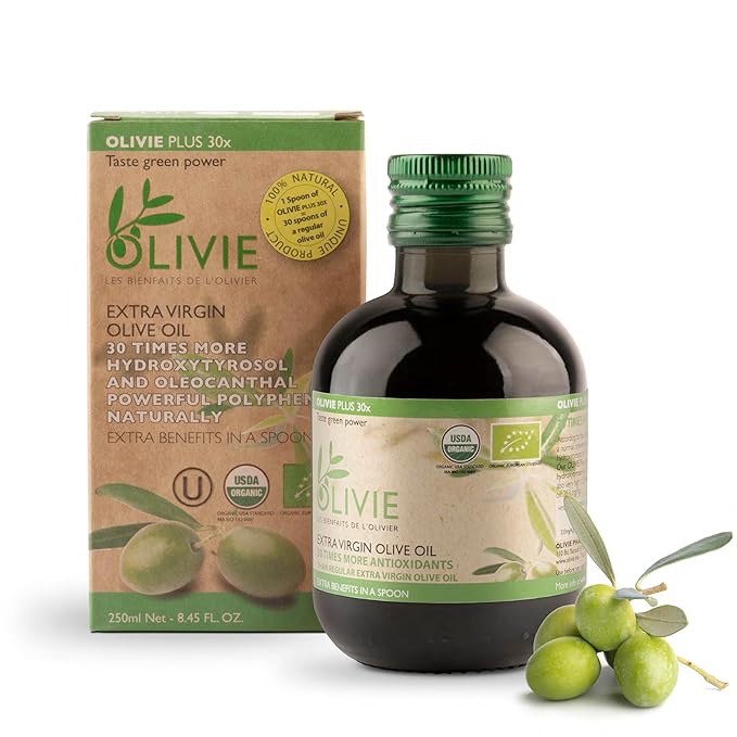 Organic High Polyphenol Rich Extra Virgin Olive Oil OLIVIE PLUS 30X | Moroccan Desert Olive Oil |