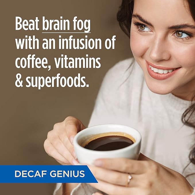 Decaf Genius Keto Coffee Pods with MCT Oil, Turmeric, and B Vitamins by VitaCup for Focus in