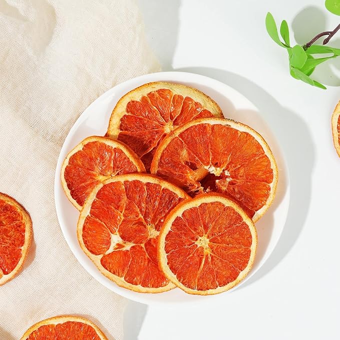 Dried Blood Orange Slices,Dehydrated Blood Orange Slices 8.82oz/250g Perfect for Cocktails,Fruit