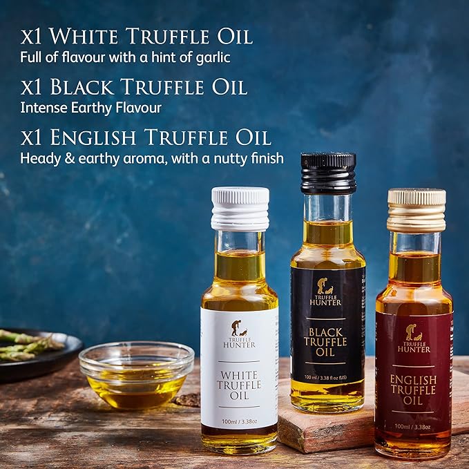 TruffleHunter - English, Black & White Truffle Oil Set