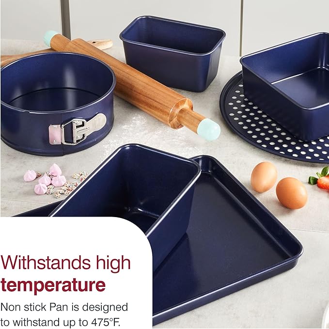 Zyliss E980191 Non-Stick Baking Tray | Carbon Steel | Dark Blue | Baking Tin/Bakeware/Roasting |