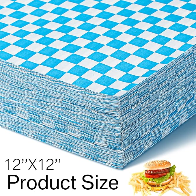 Sieral 5000 Sheets Sandwich Wrap Sheet 12 x 12 Inch Wax Paper Bulk Fast Food Basket Liners
