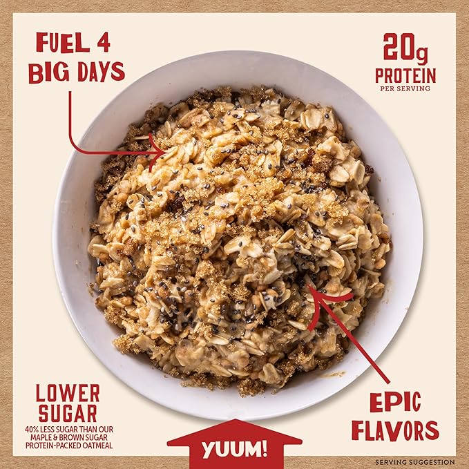 Kodiak Cakes Peak Instant Oatmeal Packets, Maple Brown Sugar, High Protein,100% Whole Grains, 6 box