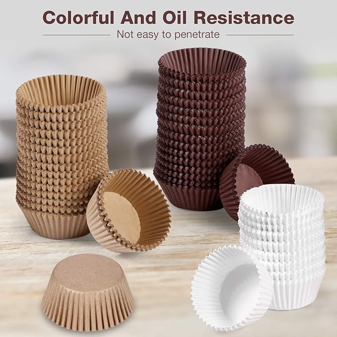 Zonon 1000 Counts Cupcake Liners for Baking Liners Paper Cupcake Wrappers Bulk Cup Cake Cases