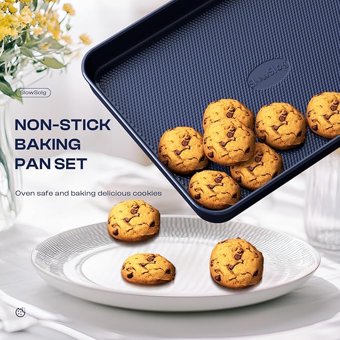 Baking Pans Set 8-Piece Bakeware Sets, Baking Sets for Cooking Nonstick Oven Pan Set, Baking Sheet