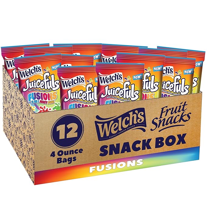 Welch's Fruit Snacks, Juicefuls Fusions, Assorted Fruit Flavor, Bulk Pack, Gluten Free, Natural