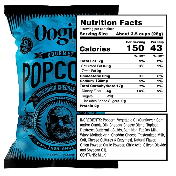 Oogie's Gourmet Popcorn | 18 Pack | Variety Flavor Pack | Gluten Free Popcorn Snacks | 1oz