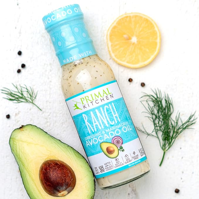 Primal Kitchen Ranch Dressing, Caesar Dressing, and Green Goddess Dressing & Marinade, Made with