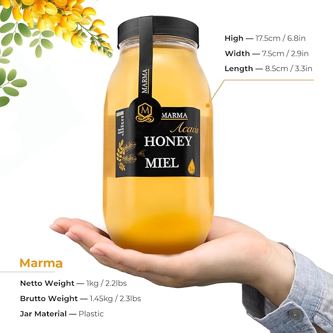 HONIGMA® Marma Acacia Honey | Authentic Raw Honey from Ukraine | 100% Pure & Unpasteurized |