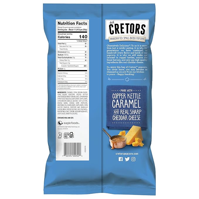 G.H. Cretors Popcorn, The Mix, 7.5-Ounce Bags (Pack of 12) (00050025)