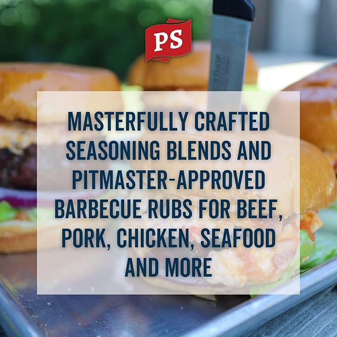 PS Seasoning The BBQ General - SPG Seasoning, All-Purpose BBQ Seasoning and Rubs for Smoking and