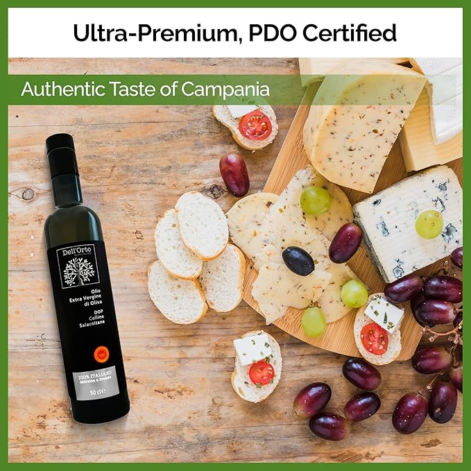 Dell'Orto PDO Colline Salernitane Extra Virgin Olive Oil (500ml) | Protected Designation of Origin
