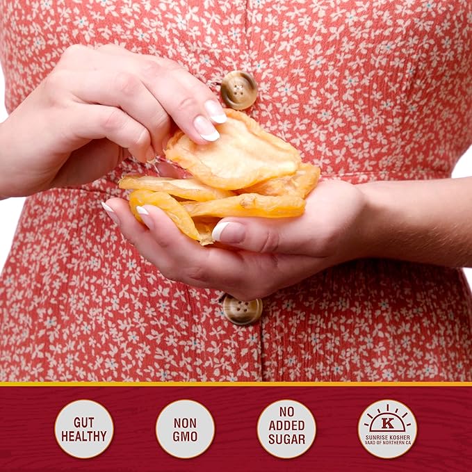 Traina Home Grown Sun Dried Pears - Healthy & Non-GMO, Natural Sweet Flavor Fruit No Sugar Added