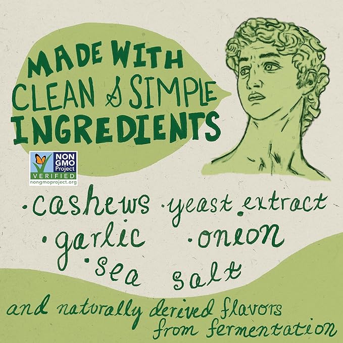 Madly Hadley Plant-Based Parmesan Cheese, 2 packs - 16oz | Original Vegan Cashew Parmesan Grated