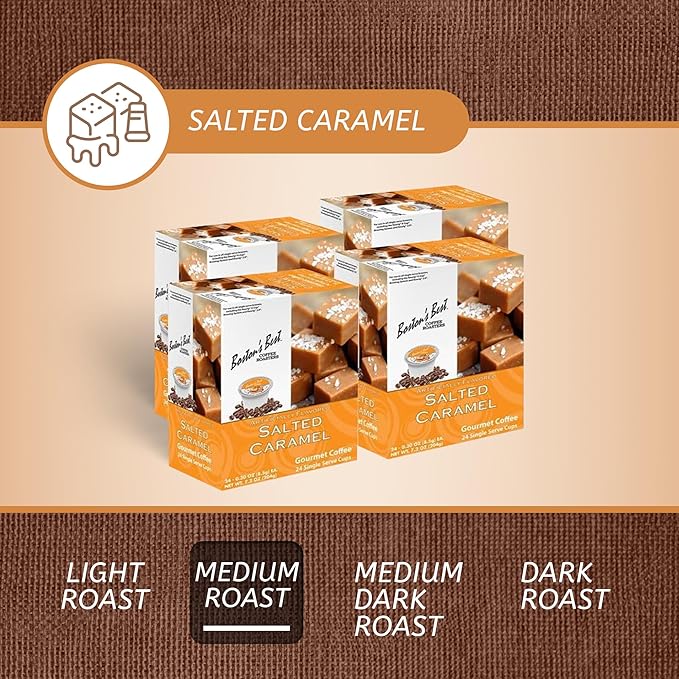 Boston’s Best - Salted Caramel Flavored Delicious Gourmet Coffee Compatible with Keurig Coffee