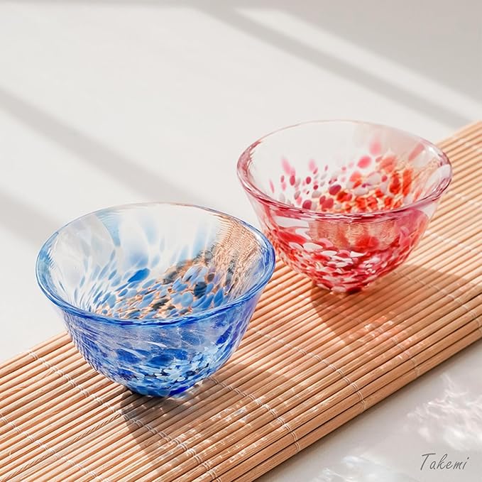 Japanese Handcrafted Sake Cups – Exquisite Artisan Glassware for Cold Sake & Shochu, Elegant