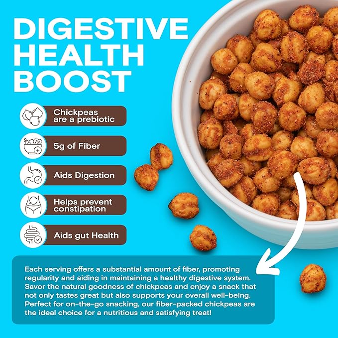 BIENA Chickpea Snacks - Crunchy Roasted Chickpeas - High Fiber Vegan Protein Snacks for Adults and