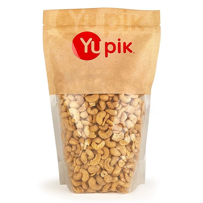 Yupik Nacho Cashews, 1 lb (16 oz), Kosher, Gluten-Free, Roasted Cashews with Vegan Cheese, Seasoned