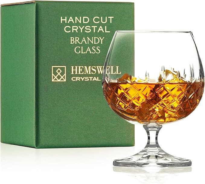 Single Brandy Snifter Cognac Glass - Small Snifter Glasses for Scotch, Brandy or Whisky - Elegant
