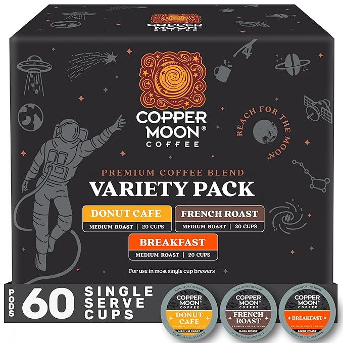 Copper Moon Single Serve Coffee Pods For Keurig K-Cup Brewers, Flavored Variety Pack (Breakfast