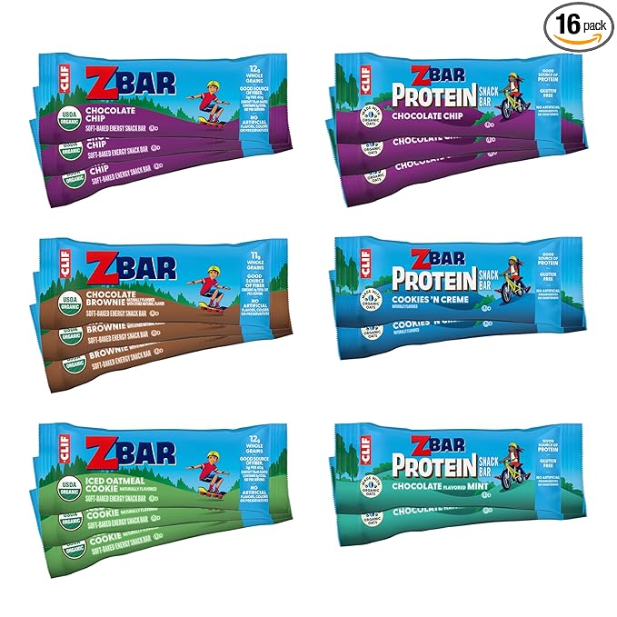 Zbar and Zbar Protein - Variety Pack - Made with Organic Oats - Non-GMO - Soft-Baked Energy Snack