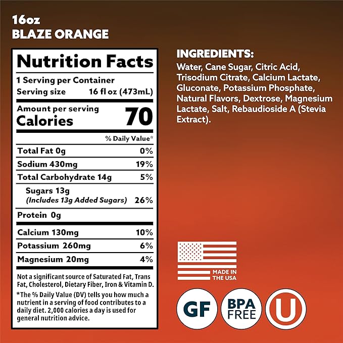 Hoist Premium Hydration Isotonic Electrolyte Drink, Powerful IV-Level Hydration, Orange, 16 Fl Oz