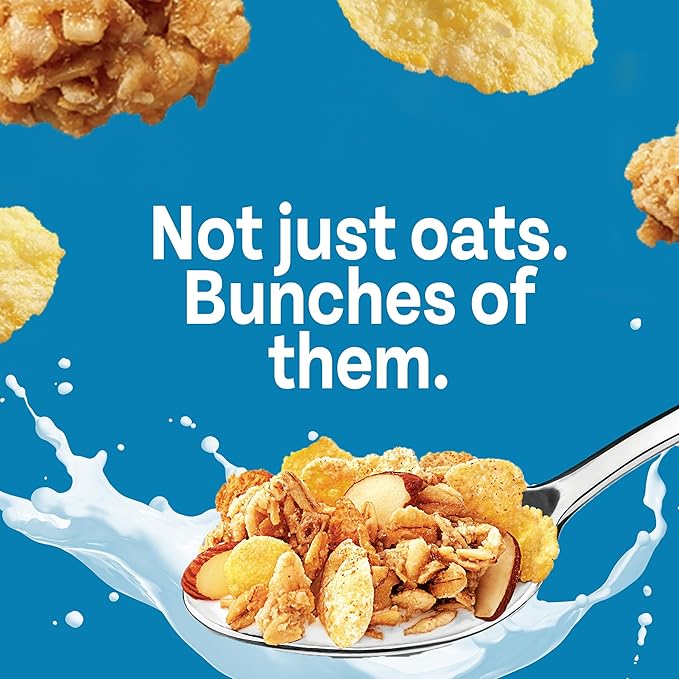 Honey Bunches of Oats with Almonds Breakfast Cereal, Honey Cereal with Granola Clusters and Sliced