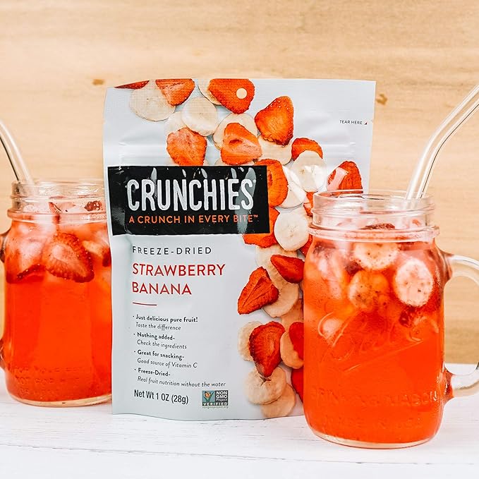 Crunchies Freeze-Dried Fruits, 100% All Natural Crispy Fruit, Non GMO and Kosher, Resealable Freeze