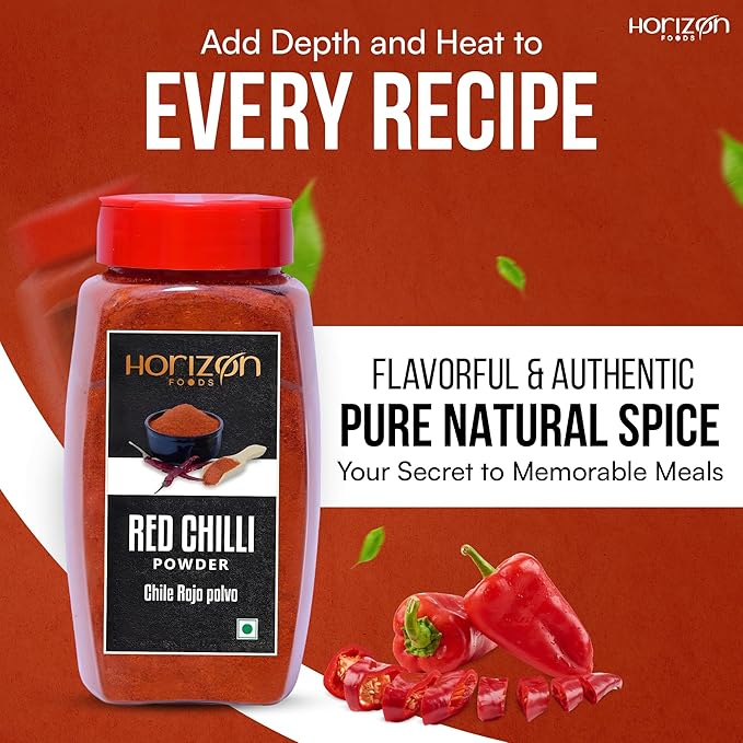 Horizon Foods Premium Red Chili Powder - 200g Indian Spice Blend for Tikka Masala Sauce, Mexican