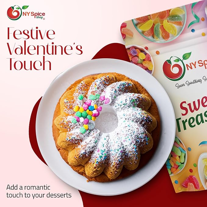 NY Spice Shop Valentines Sanding Sugar - 1 Pound Sweet Colorful Edible Sprinkles - Glitter