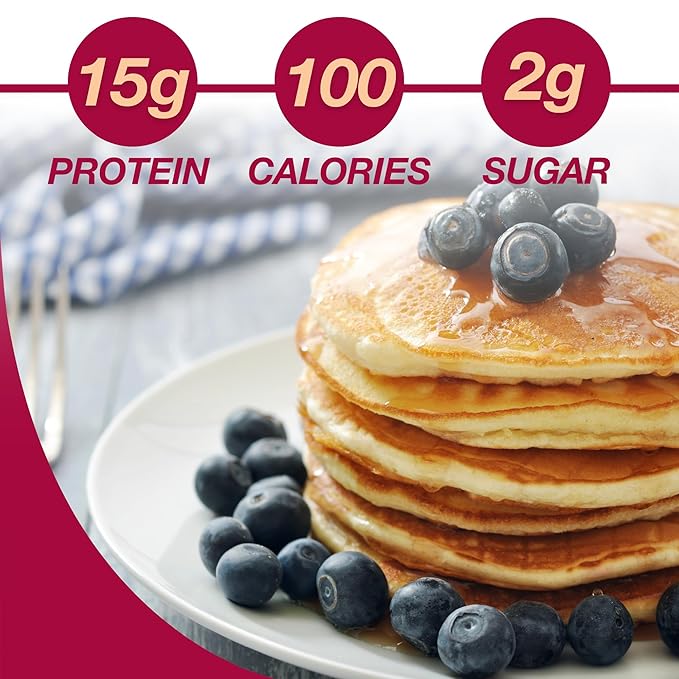 ProtiDIET Blueberry Protein Pancakes - Low Sugar, Low Fat, High Protein Snacks for Adults
