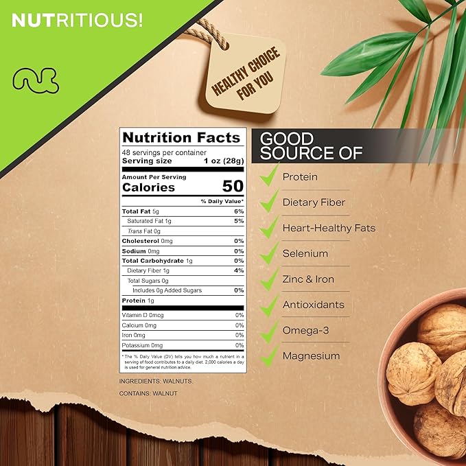 NUT CRAVINGS - Raw Walnuts In Shell, Whole, (48oz - 3 LB) Packed Fresh in Resealable Bag - Nut
