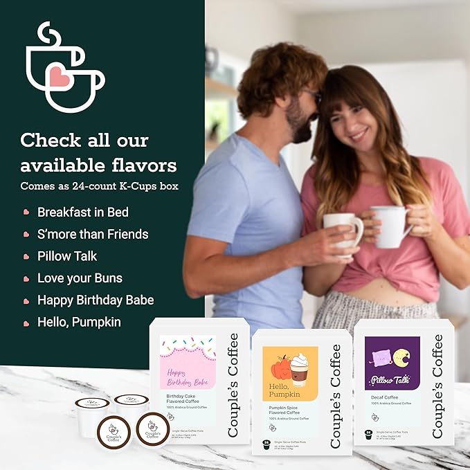 Couple's Coffee K-Cups | Cinnabon Flavored Coffee | Gives Back to Military Families | Love your