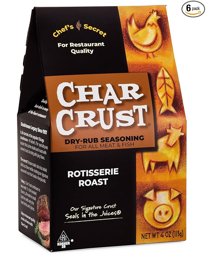 Char Crust Dry-Rub Seasonings Rotisserie Roast | All-in-one seasonings | Perfect for Chicken, Prime