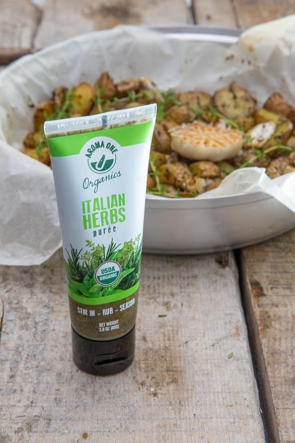 Aroma One Italian Herbs Puree Paste - Organic Herb Concentrate for Cooking, Seasoning & Sauces