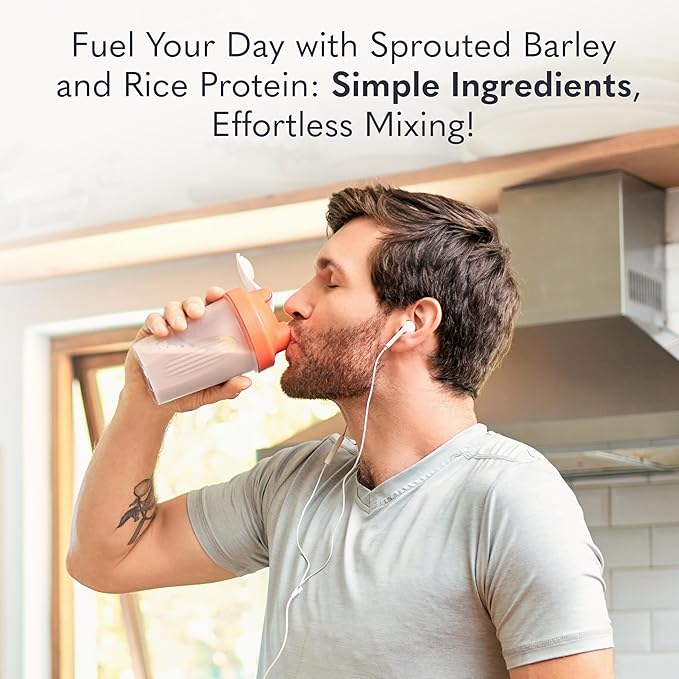 Garden of Life Plant-Based Sprouted Barley Protein, Vanilla Caramel with 21g Protein, 0g Sugar &