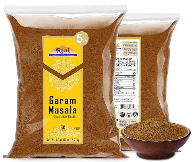 Rani Garam Masala Indian 11-Spice Blend 80oz (5lbs) 2.27kg Bulk ~ All Natural, Salt-Free | Vegan |