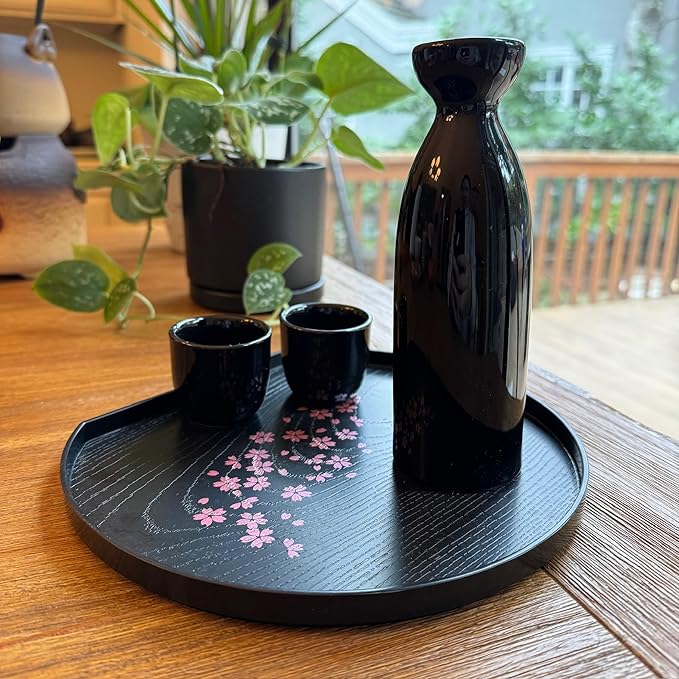 JapanBargain, Porcelain Sake Carafe Sake Bottle for Cold Sake and Hot Sake Microwave Safe,7.5 oz
