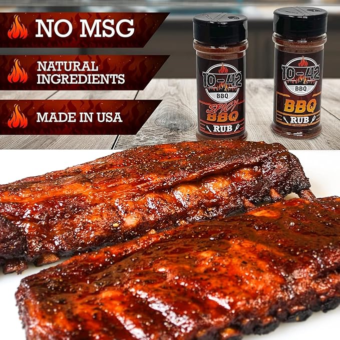 10-42 BBQ Variety Pack Barbecue Dry Rub Seasoning Set - Southern BBQ Taste 3 Pack - for Ribs