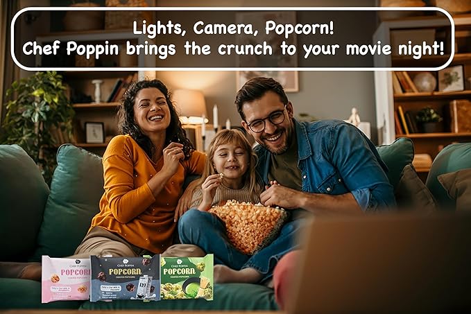 CHEF POPPIN Asian-Style Gourmet Flavored Popcorn, Non-GMO Corn, All Natural, Oatly's Oatmilk &