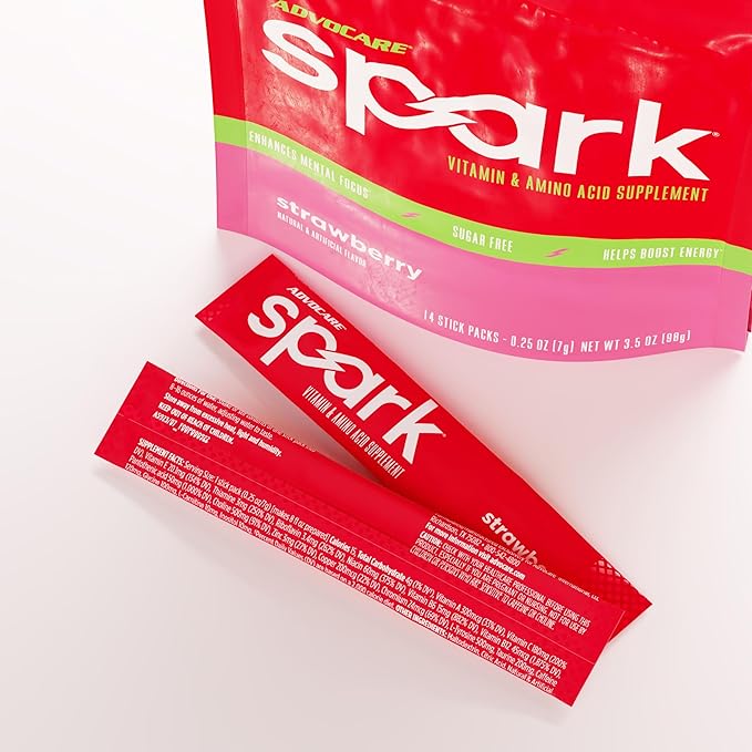 AdvoCare Spark Vitamin & Amino Acid Supplement - Focus & Energy Drink Powder Mix with Vitamin A