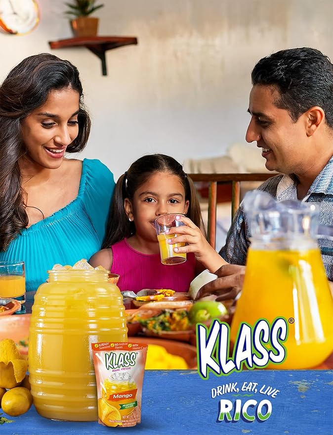 Klass Aguas Frescas | Drink Mix Tropical Variety Pack | Watermelon, Cantaloupe, Mango & Pineapple