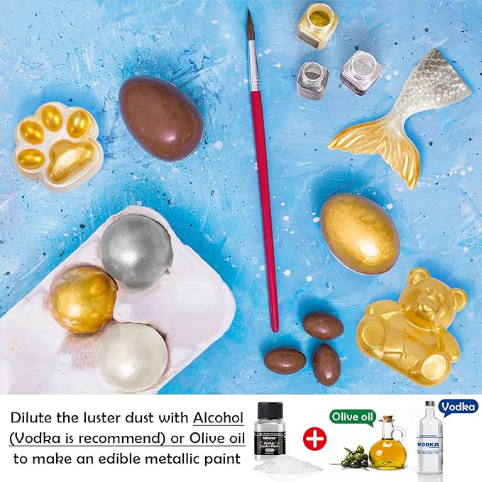 NiHome Edible Food-Grade Glimmer Powder Glitter Luster Dust Metallic Food Decorating Sprinkle
